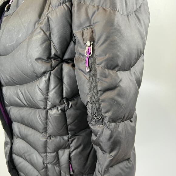 Lands End Down Quilted Puffer Jacket Hooded Black - Picture 5 of 14
